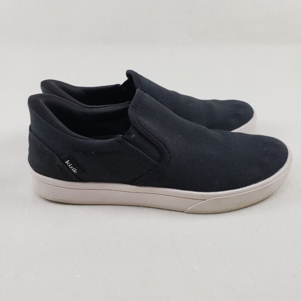 Kizik Venice Slip On Shoe Womens 7.5 Black Canvas Hands Free Casual Sneaker - Picture 2 of 11